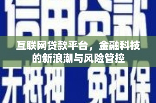 库车互联网贷款平台，金融科技的新浪潮与风险管控