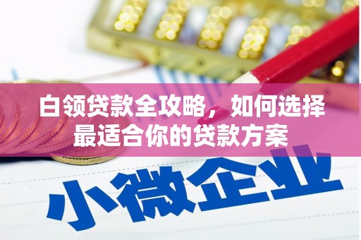 库车白领贷款全攻略，如何选择最适合你的贷款方案